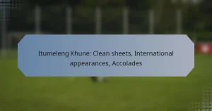 Itumeleng Khune: Clean sheets, International appearances, Accolades