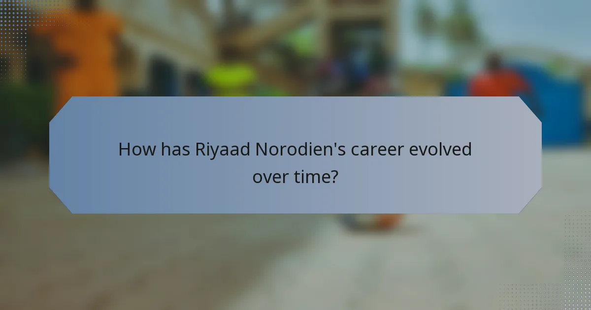 How has Riyaad Norodien's career evolved over time?