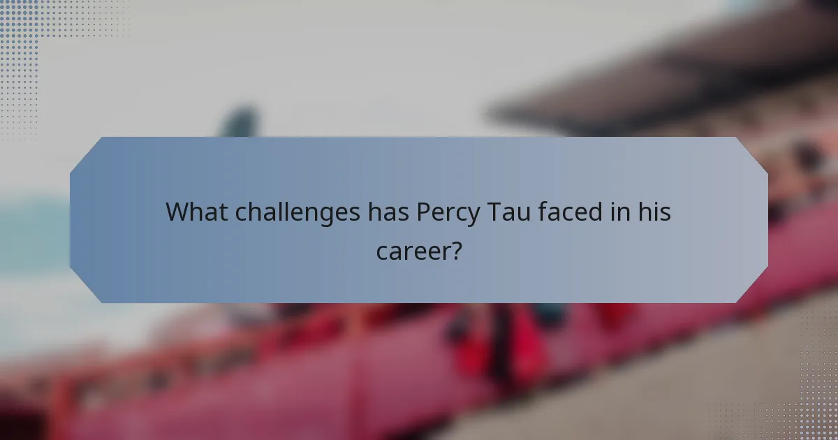 What challenges has Percy Tau faced in his career?