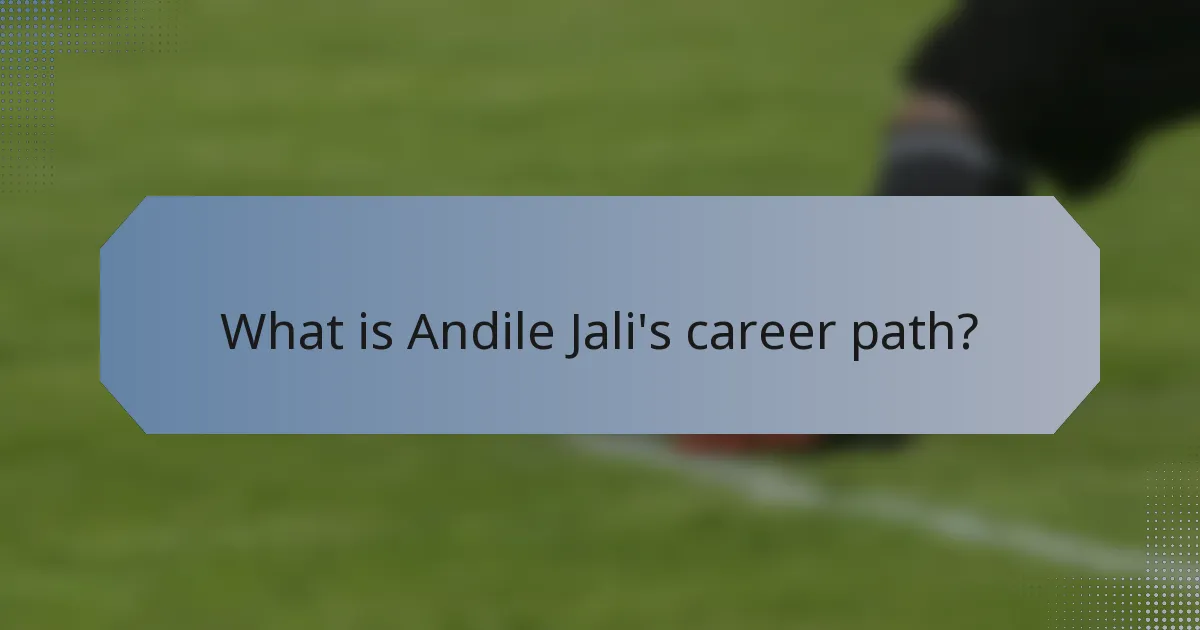 What is Andile Jali's career path?