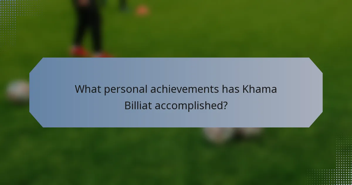 What personal achievements has Khama Billiat accomplished?