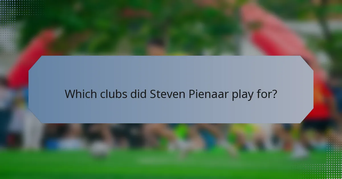 Which clubs did Steven Pienaar play for?